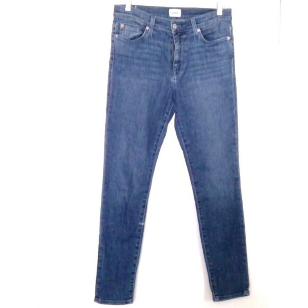 Hudson Blue Jeans Blair High Rise Super Skinny Medium Wash Cotton Stretch Sz 29